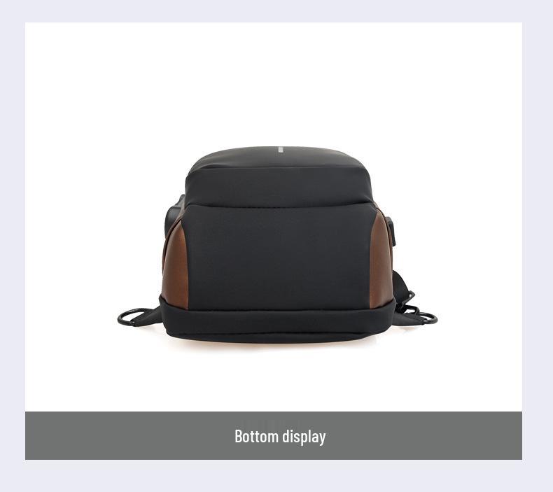 Men's Multifunctional Crossbody Bag with Anti-theft Lock - Versatile Chest and Shoulder Bag with Modern Texture.