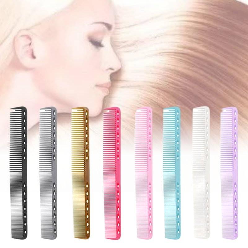 Hairdresser Haircut Hairdressing Plastic Combs Hollow Shape Both Dense Ends