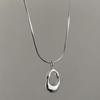 Hollow Teardrop Metal Necklace: 2026 Chic Light Luxury Clavicle Chain for Women