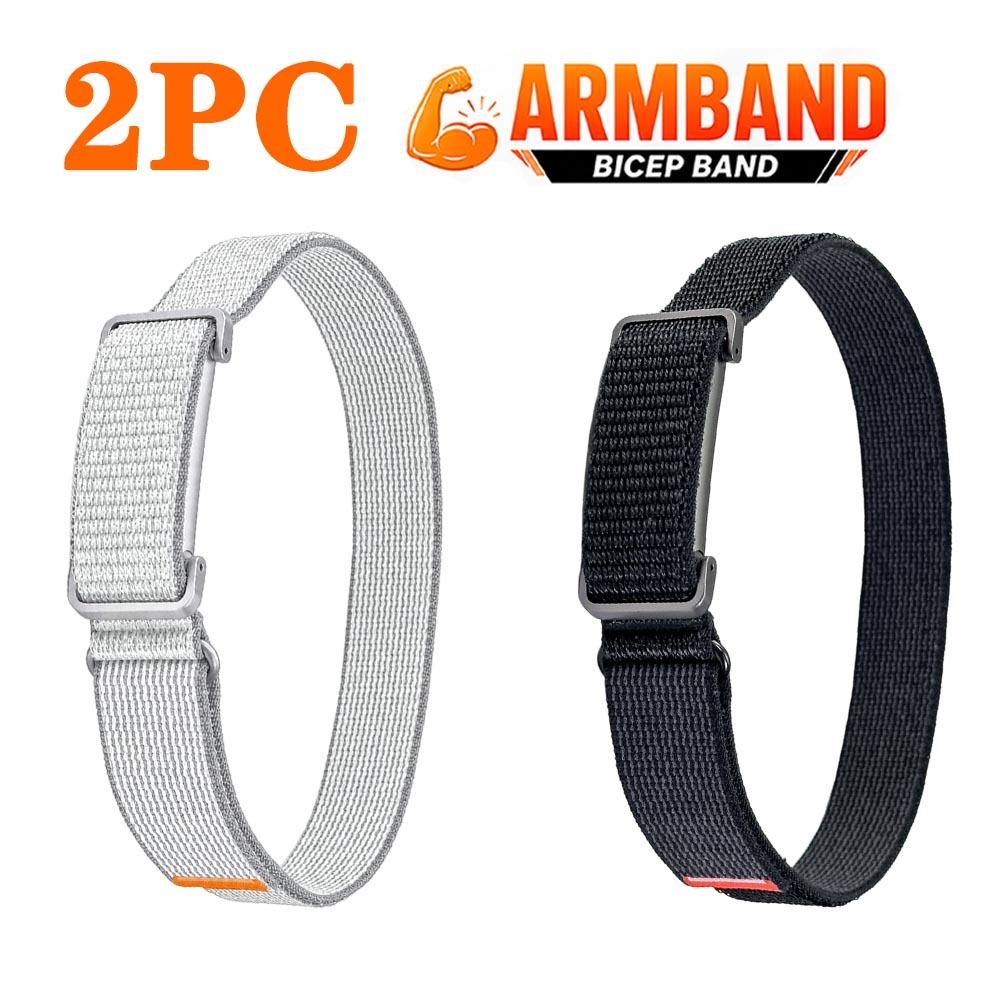 1-2 Pezzi Cinghie per Bicipiti in Nylon per Google Fitbit Air Bands Fitness Tracker Cinturino/Fascia da Braccio Sostitutiva per Google Fitbit Air Straps