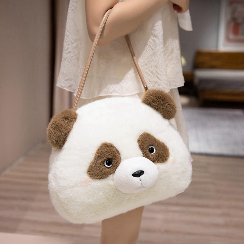 Fashion Japanese Cute Plush Panda Crossbody Bag In Winter Popular New Shoulder Bag Korean Version Ins Women's Bag Animal
