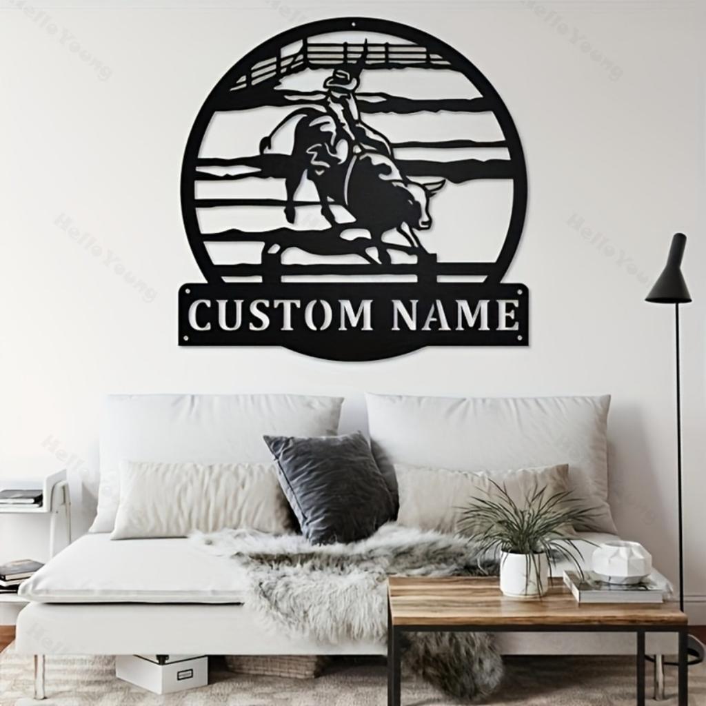 Customizable Metal Sign Riding Silhouette Fairy Tale Home Garden Decor