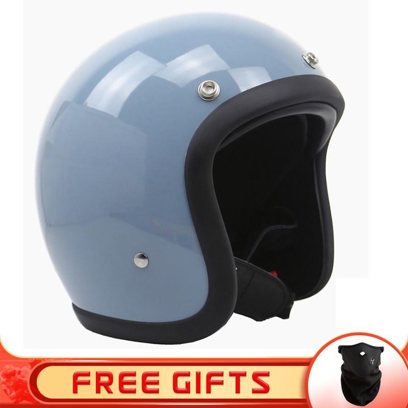 Lightweight Retro Cruiser Motorcycle Helmet Men Women Full Face DOT Approved Safety