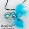 Damen Maskerade Maske Federdekoration mit Blume, Augenmaske Halbgesichtsmaske für Halloween Cosplay Maskerade