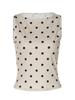 Ärmelloses, figurbetontes Top mit Polka-Dot-Muster für Damen – Sommermode 2026