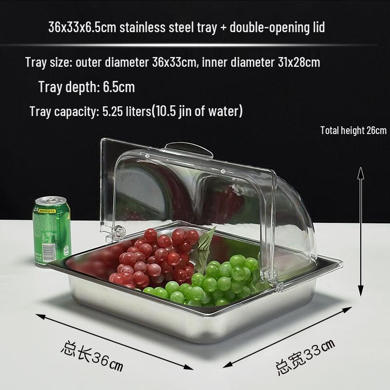 Resin Food Display Tray with Flip Lid