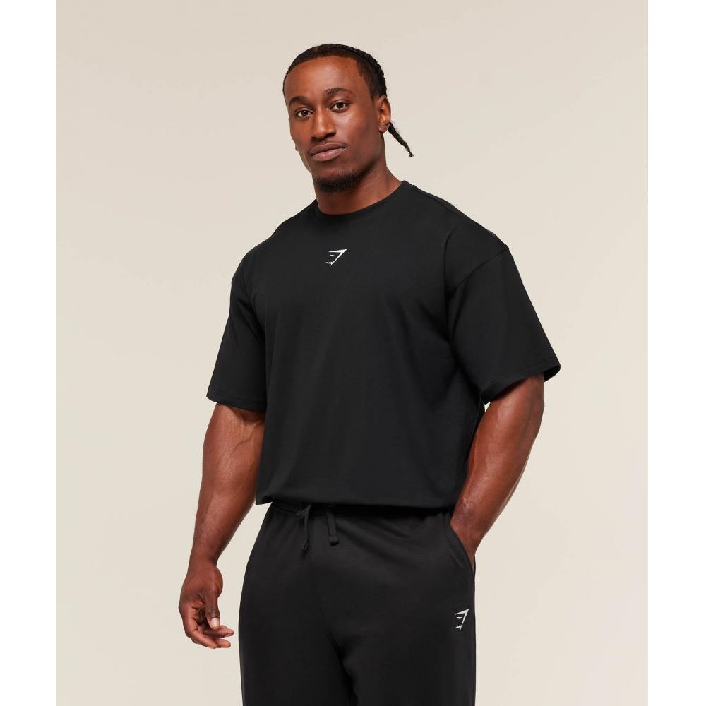 Gymshark Power T-Shirt Schwarz oaT Weiß A4b9w Bc2v