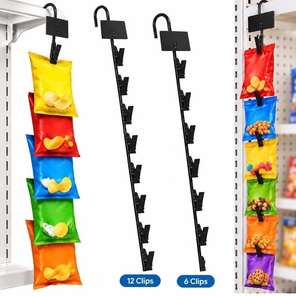 Portable Metal Hanger Strip Metal Bagged Snack Holder Hanging Merchandise Strip Convenience Store