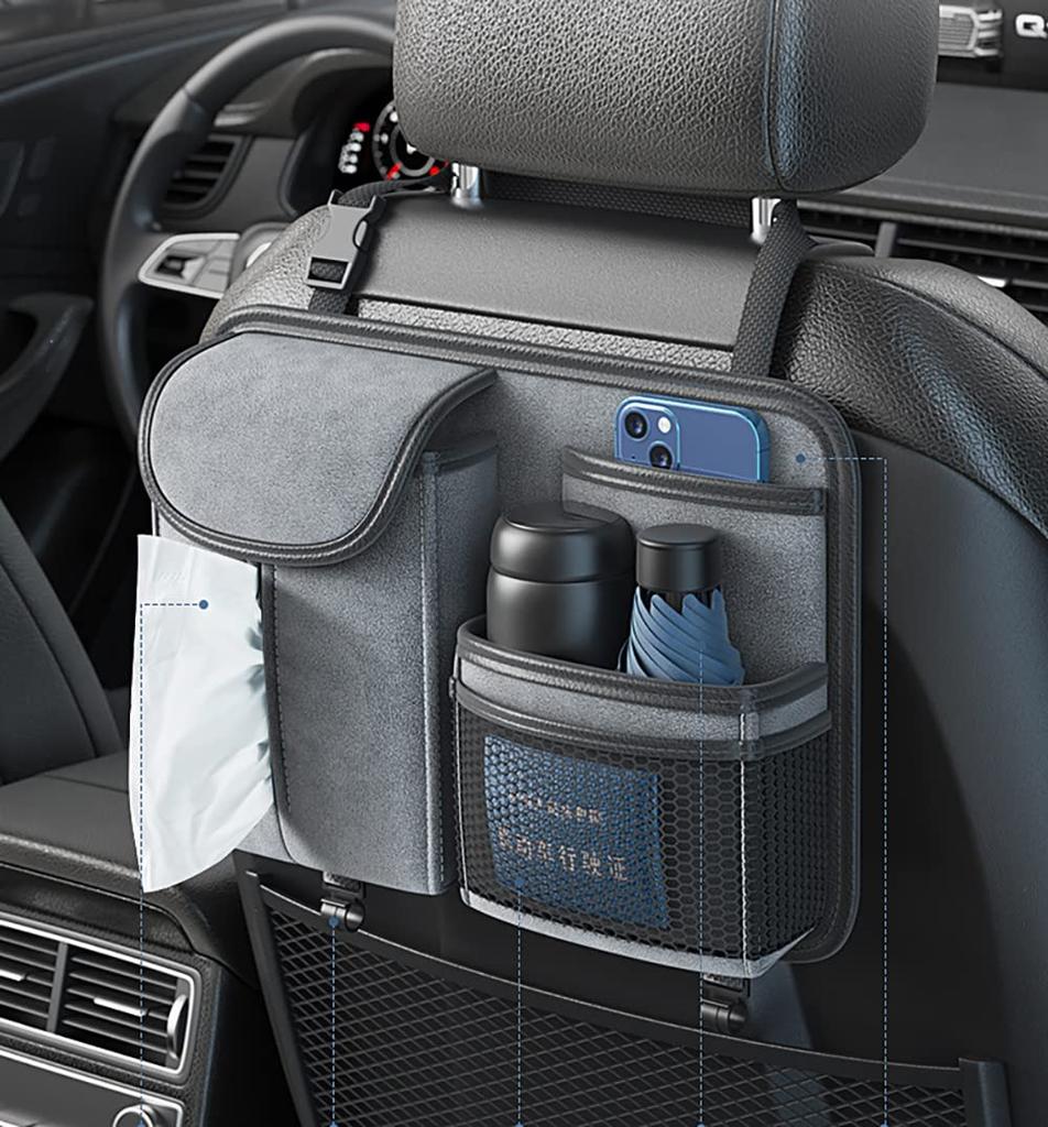 Car Seat Back Car Storage Multifunctional Storage Waterproof and Stores and Umbrellas Pocket, Pocket, Bag, Stain-Resistant, Children's Items, Tissues,