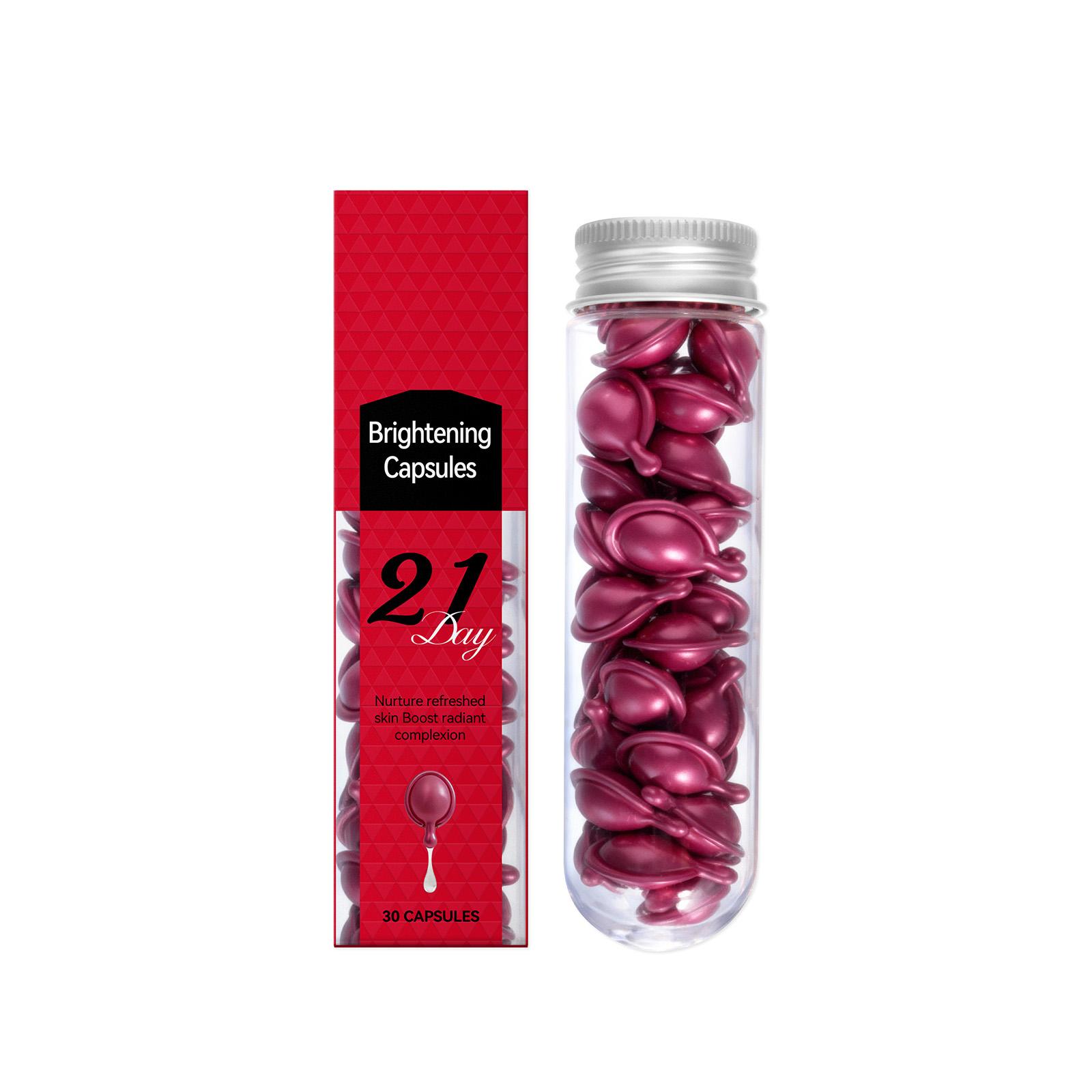 Brightening Serum Capsule, Reduces Uneven Skin Tone And Fine Skin Texture, Portable Serum,30ml one size