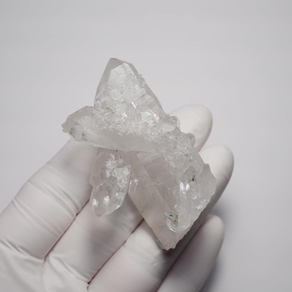 [N2 Stone Natural] Natural Quartz Crystal Cluster - Arkansas, USA - Specimen | (85 | "One-of-a-kind" Rough Stone: Approx. 46g, 48x28x49mm)