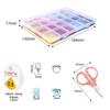 8800 Pcs Alphabet Letter Beads Bright Colors 3mm   Jewelry Accessories with Scissors Pendants Elastic Thread for Crafts