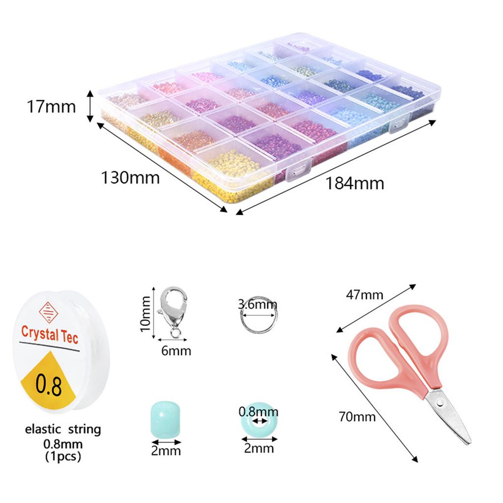 8800 Pcs Alphabet Letter Beads Bright Colors 3mm Jewelry Accessories with Scissors Pendants Elastic Thread for Crafts