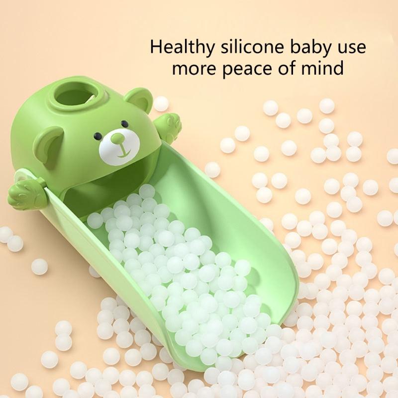 Child Friendly Bear Sink Faucet Extension with Heat Sensitive Feature Cartoon Bear Silicone Faucet Extender for Bathroom