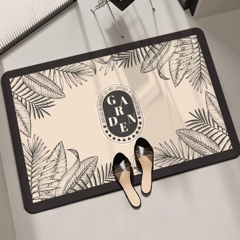 Thickened Bathroom Absorbent Floor Mat, Household Bathroom Door Mat, Non-slip Quick-drying Foot Pad, Door-to-door Mat Can Be Cut