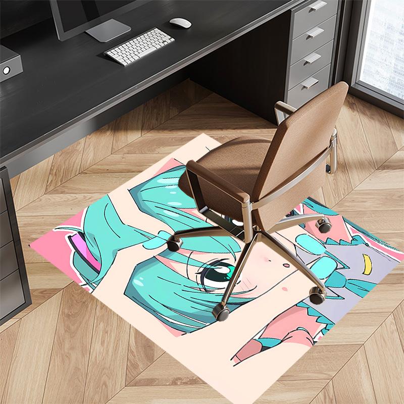 Hatsune Miku Printed Absorbent Washable Carpet, Non-Slip Bathroom Mats, Kitchen Rugs, Yoga Mat,Living Room Entrance, Camping Picnic Rugs