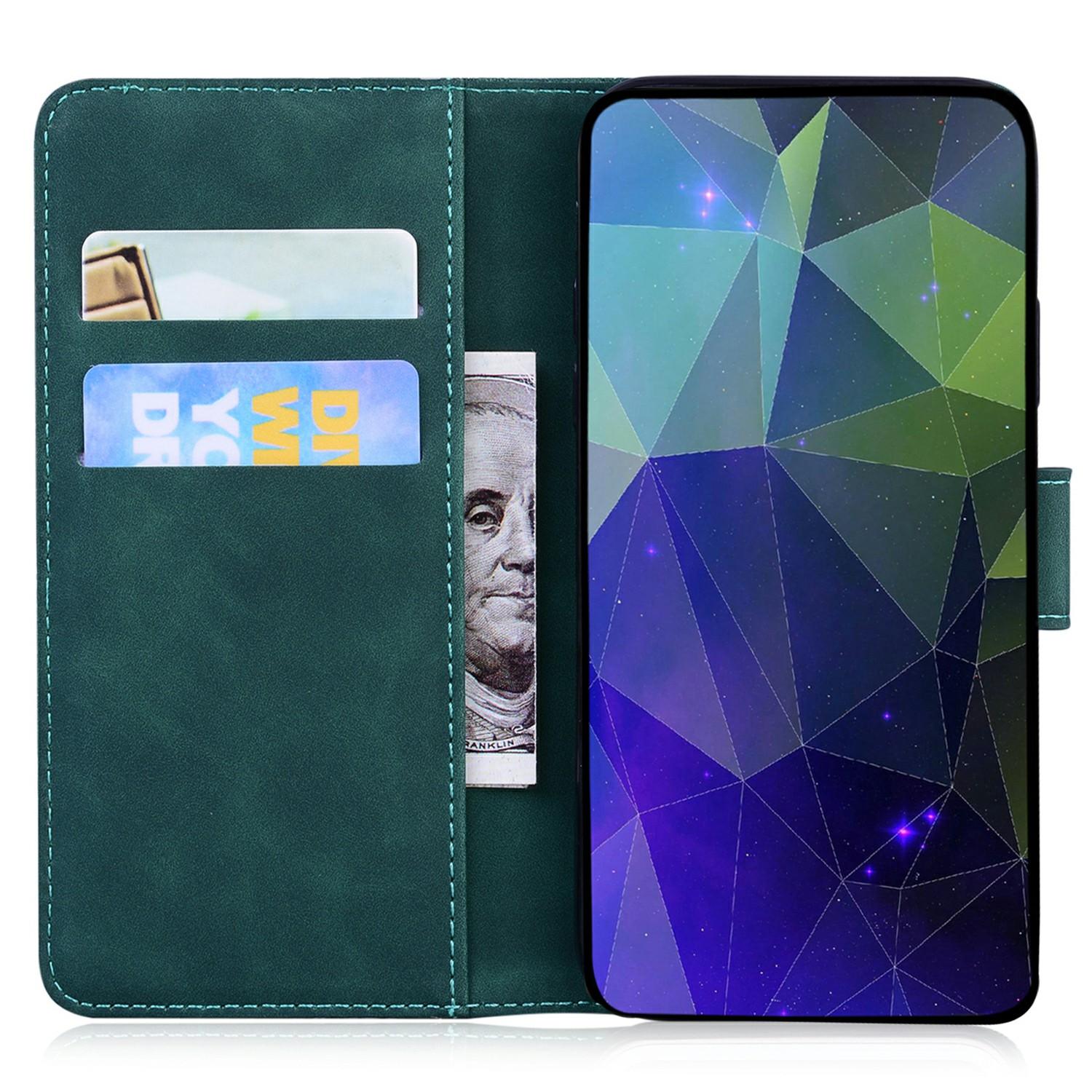 

For iPhone 17 Pro Case Solid Color Leather Wallet Phone Cover Green