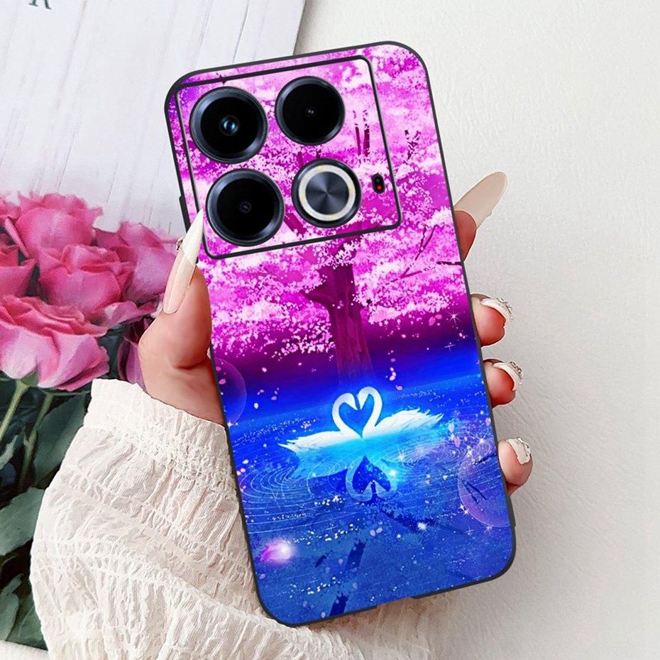 Cute Painting Phone Case For Infinix Note 40 40Pro Pro+ Soft Silicone TPU Back Cover For Infinix Note40 Pro Plus Cases Bumpers