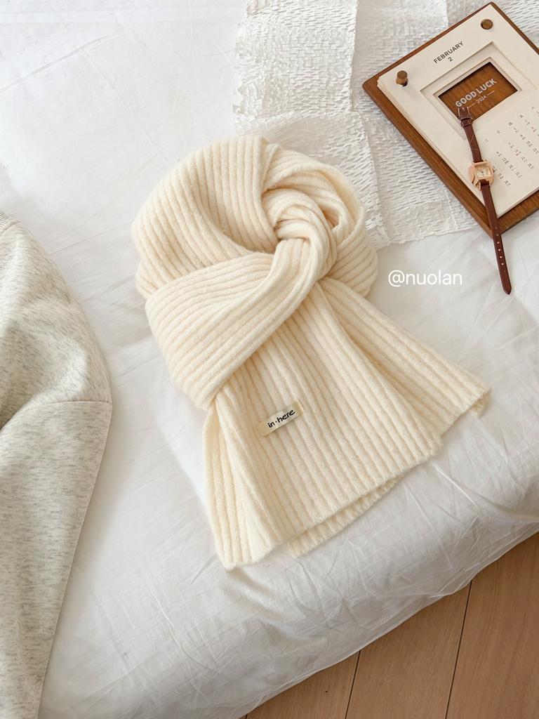 Korean atmosphere wool blended scarf women's autumn and winter versatile soft waxy warm couple scarf