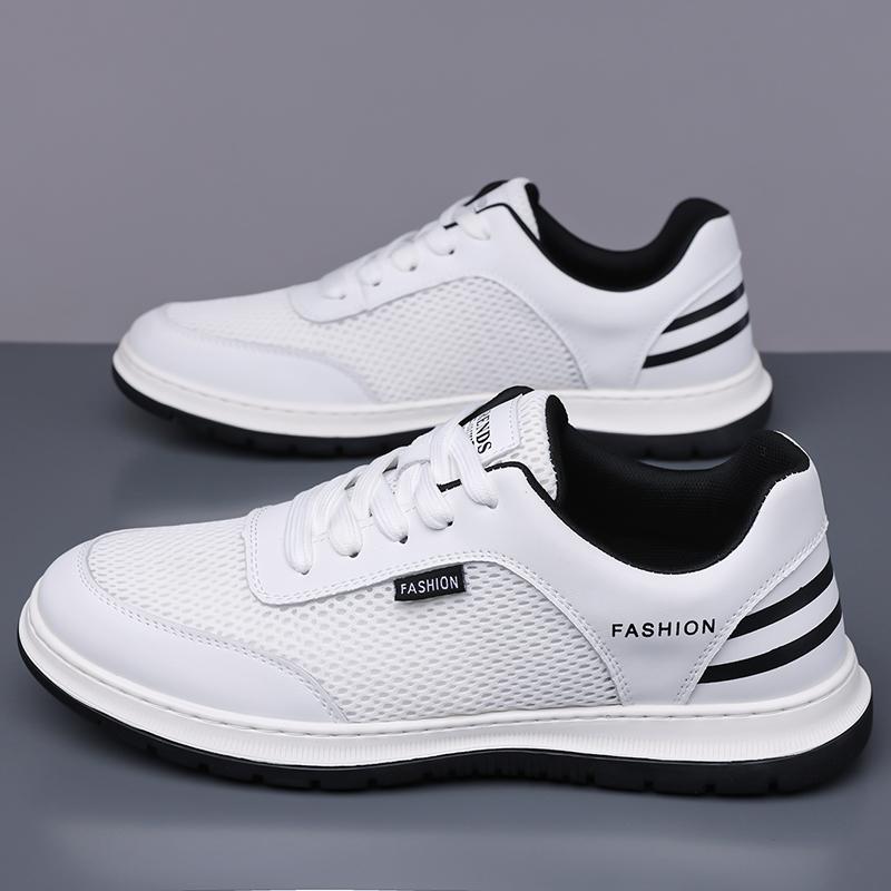 Mens Walking Shoes New Daily Casual Breathable Mesh Arch Support Anti Slip Outsole Short Distance Jogging Sneakers for Man