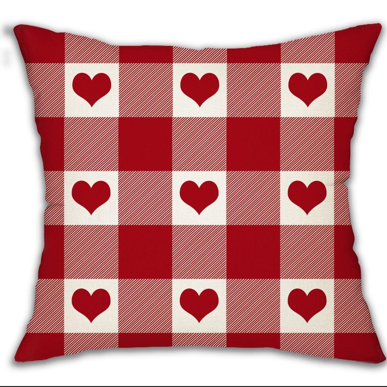 

New Valentine s Day Pillow Case Living Room Sofa Cushion Linen Print Home Decoration Pillow Case 45 * 45cm (one)