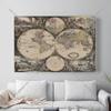 Vintage World Map Canvas Art Print Painting Poster Wall Picture For Living Room Home Decorative Bedroom Decor No Frame