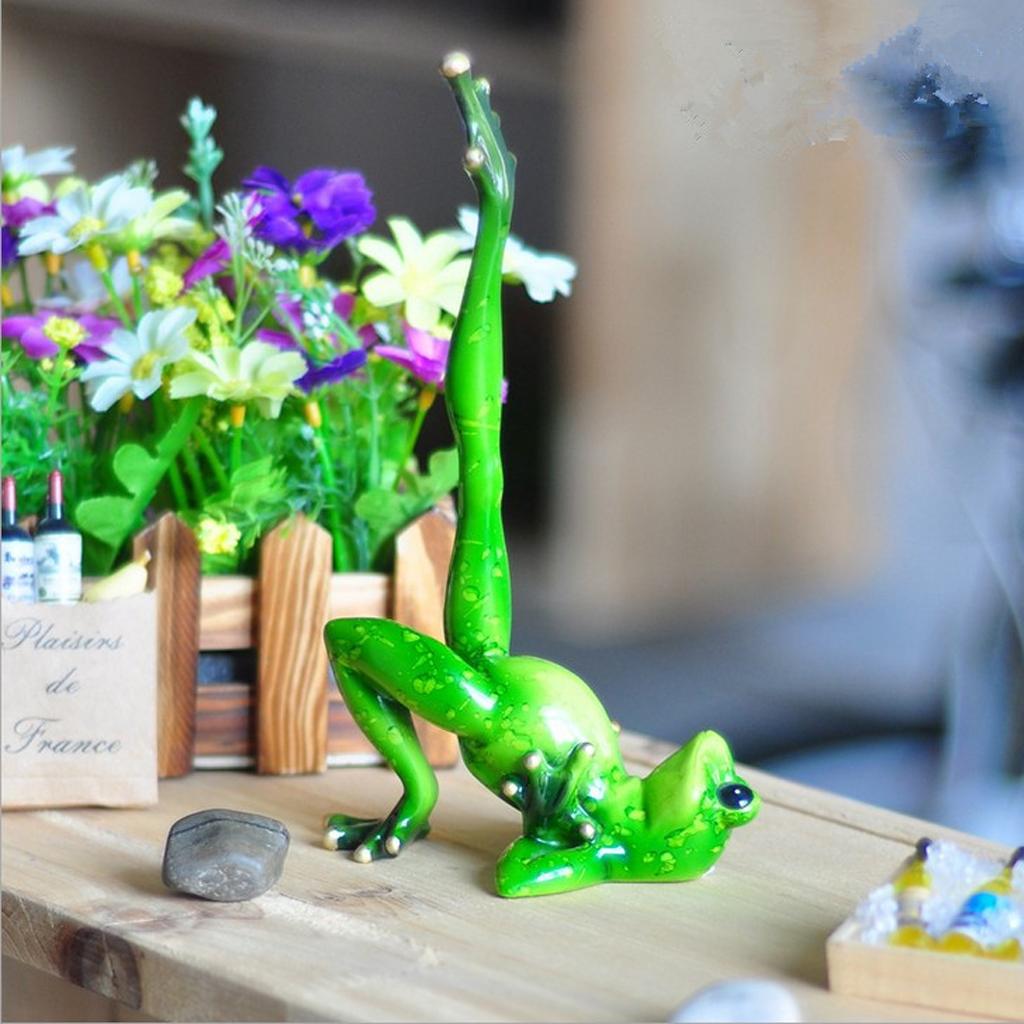 3D Frog Figurines Statue Craft Decoration Miniatures Desk Ornament Shelf Display Furnishing Model Statue