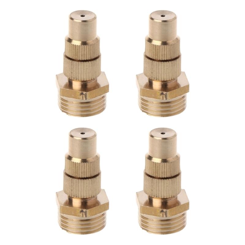 4pcs Adjustable Spray Misting Nozzles Brass Spray Head 1/2  Agricultural Irrigation Atomizer Tool Landscapings Garden 1