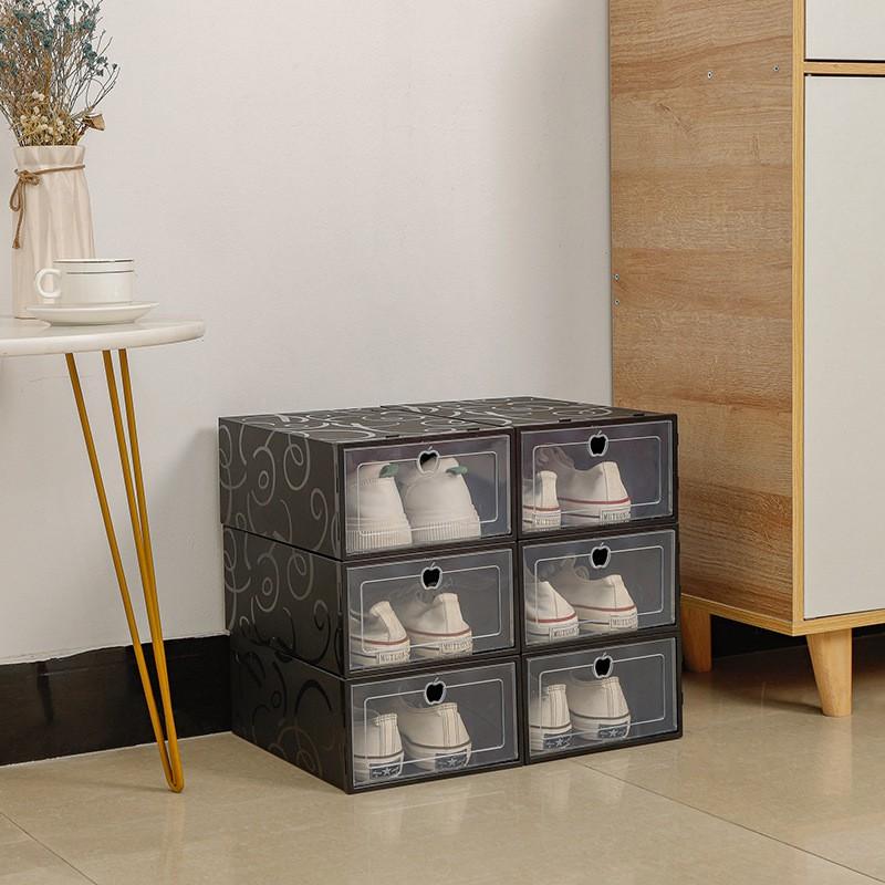 Transparent Plastic Shoe Storage Box With Lid Large Size PP Material Dustproof Organizer Sneakers Basketball Shoes