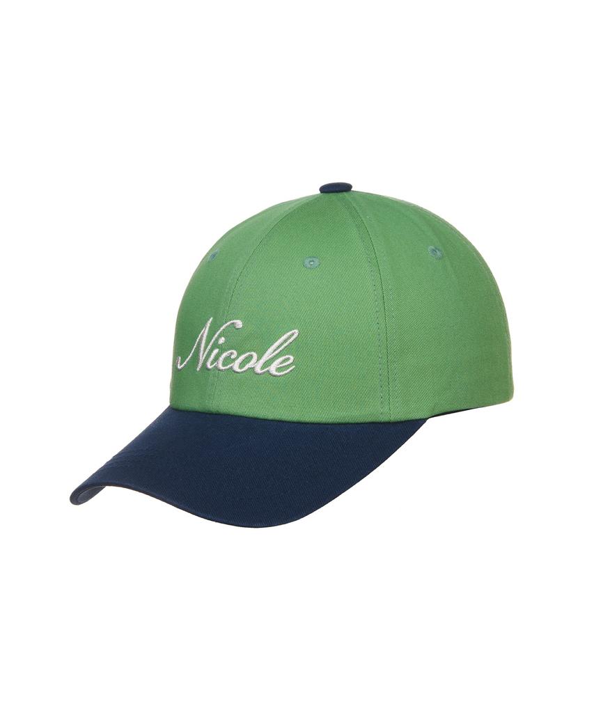 Nigaennikol Nicole Lettering Ball Cap_Green Navy