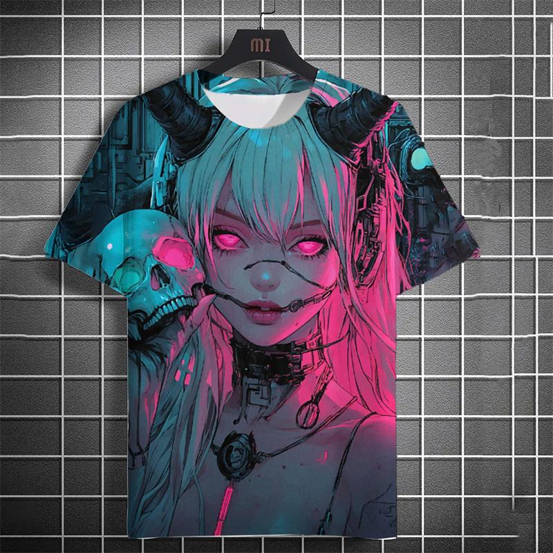 

Fashion Anime Characters Graphic T Shirts For Men Summer Trendy Streetwear 3D Printed T-shirts Casual Crew Neck Tees 6XL