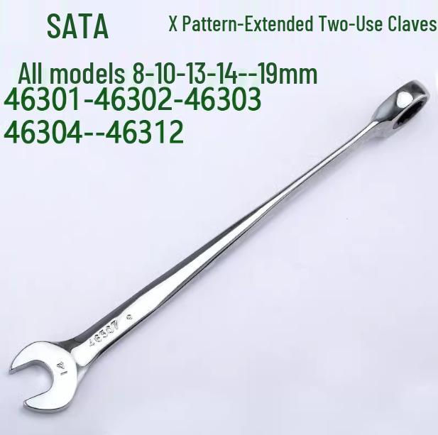 SATA Extended X-Handle Quick Release Ratchet Wrench (Models: 46301-46312) 46301