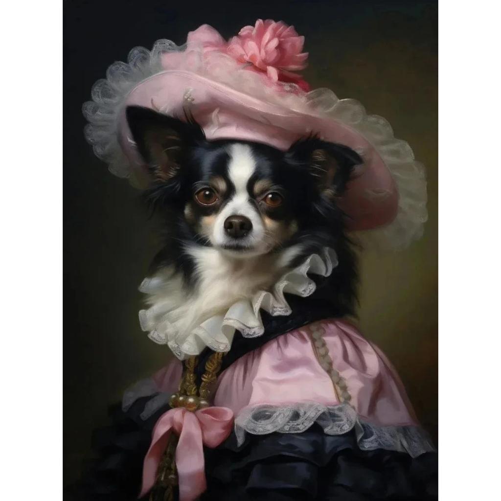 Vintage Palace Aristocrat Gorgeous Costume Animal Tiger Lion Deer Art Poster Canvas Paintings Wall Art Pictures Home Room Decor