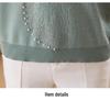 Chic Spring Gauze Sleeve Top for Middle-Aged Women - Stylish Seven-Sleeve T-Shirt