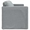 Floor Sofa with Sleeping Function Light Grey 112x174x55 Cm Fabric