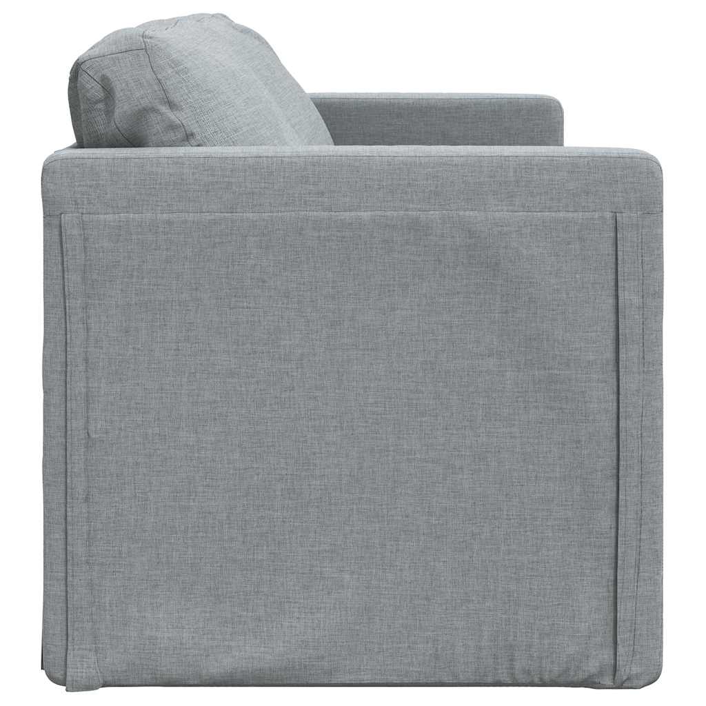 Floor Sofa with Sleeping Function Light Grey 112x174x55 Cm Fabric