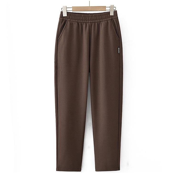 Autumn/Winter Warm Velvet Casual Pants for Women Aged 45-65