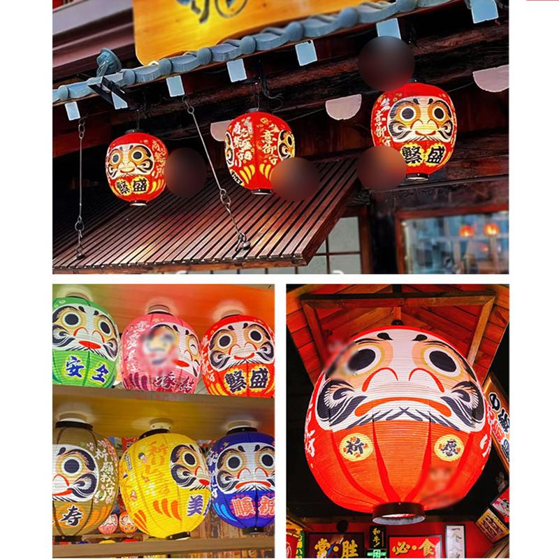 Japanese Waterproof Cloth Lanterns Daruma Crafts Cartoon Lucky Lantern Sushi Restaurant Cuisine Izakaya Decoration Ornaments