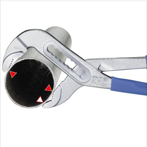 TOP Industrial (TOP) Three-Piece Water Pump Pliers, 6-51mm Opening, 9 Adjustable Positions, Forged, for Water Supply, Faucets, and Plumbing, WP3-250,