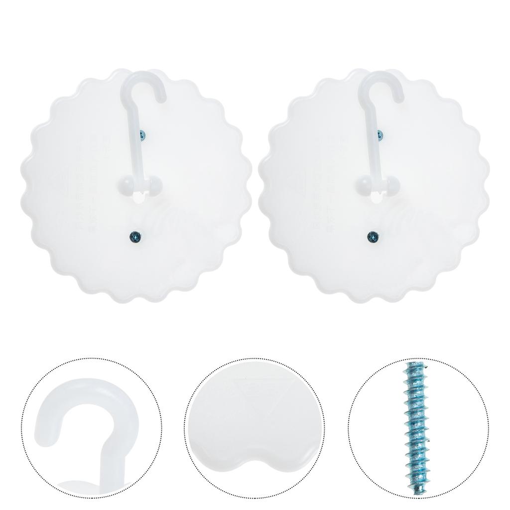 2 Sets Ceiling Mosquito Net Hook Baby Holder Dome Suction Cup Supplies Crib Hanging for Support Hooks