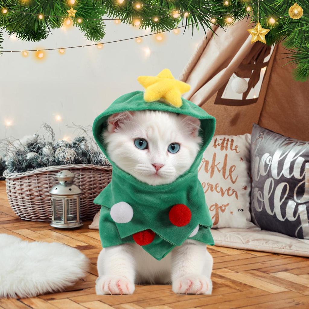 Festive Pet Jumpsuit with Hat - Creative Christmas Outfit for Dogs