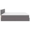 Ottoman Bed with Mattress Gray 180x200 cm Faux Leather
