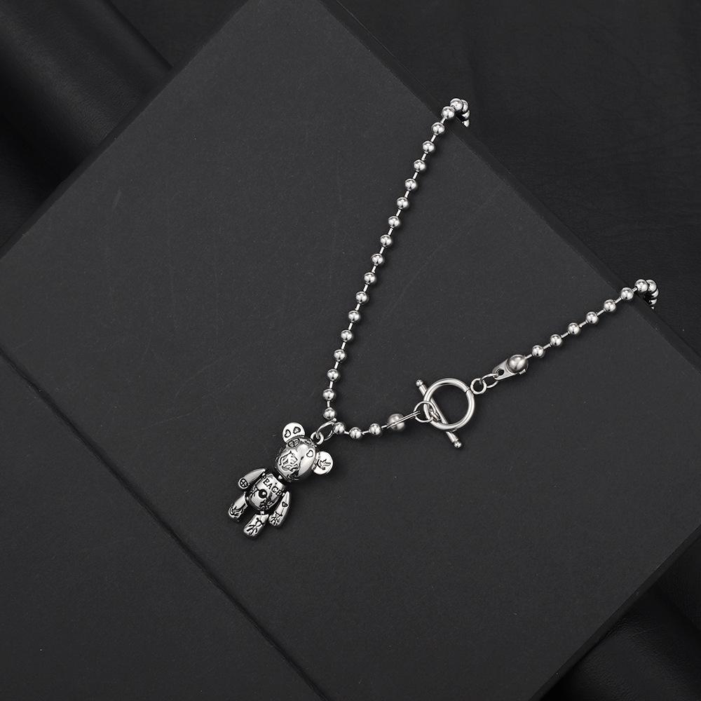 Adjustable Cute Bear Pendant Hoodie Chain