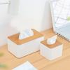 Household Tissue Storage Holder Rectangle/Round/Square Moisture-proof White Desktop Tissue Box for Bathroom Paper Dispenser Case