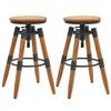 VidaXL Set of 2 Bar Stools, Pub Chair, Bistro Seat, Furniture for Dining Room Kitchen Living Room Home Interior, 245782