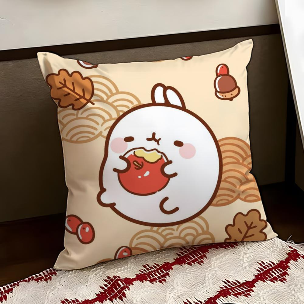 Cute MMolang Cushion Cover Reversible Soft Durable Pillow Cover Home  Car MultiScene Use for Daily Comfort