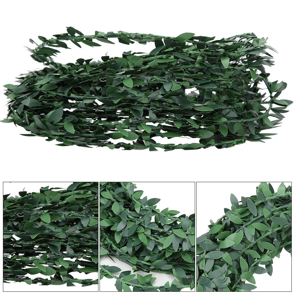 Guirnalda de Hiedra Artificial de 7,5M, Enredadera Falsa de Hojas Verdes con Cable Flexible, Hojas de Plástico Realistas para Decoración de Bodas y Fiestas, Diadema