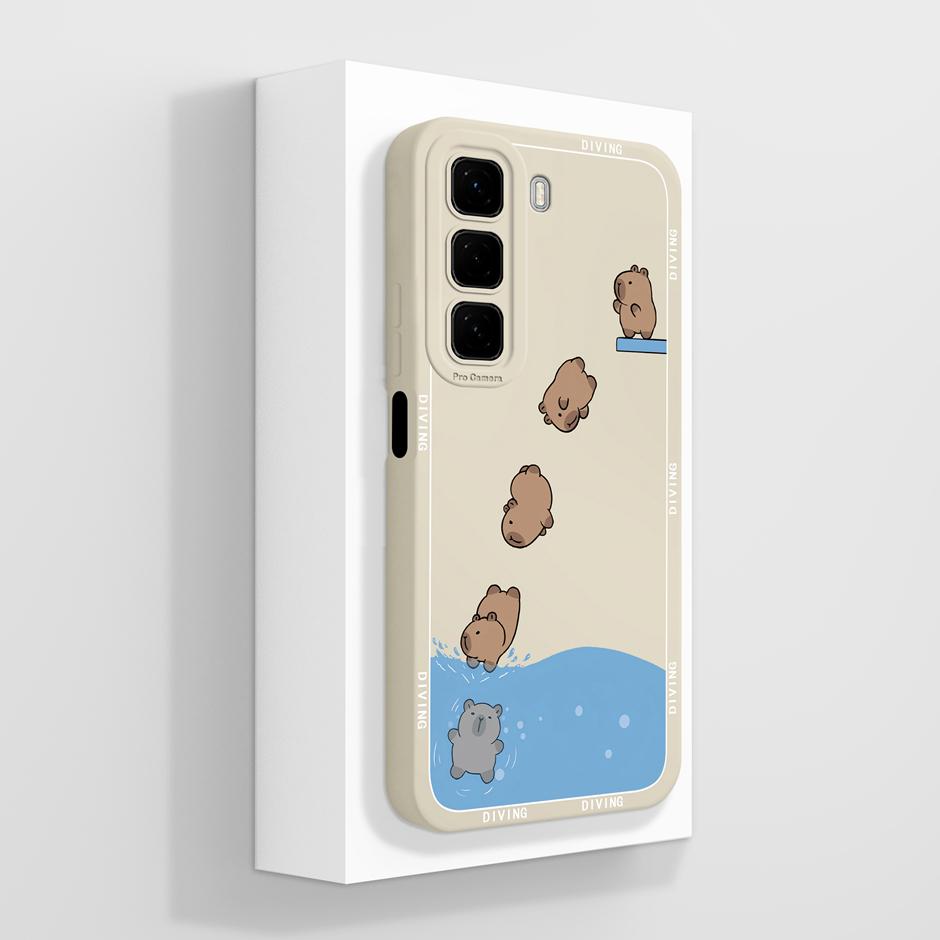 For Infinix Hot50 50i 50Pro 50Pro+ Case Lovely Cat Panda Fall Prevention Unique Phone Cover For Infinix Hot 50 Pro Plus 50i Capa