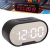 Digital Alarm Clock USB LED Display White Light Mirror Electronic Desktop Clock for Bedroom Living Room
