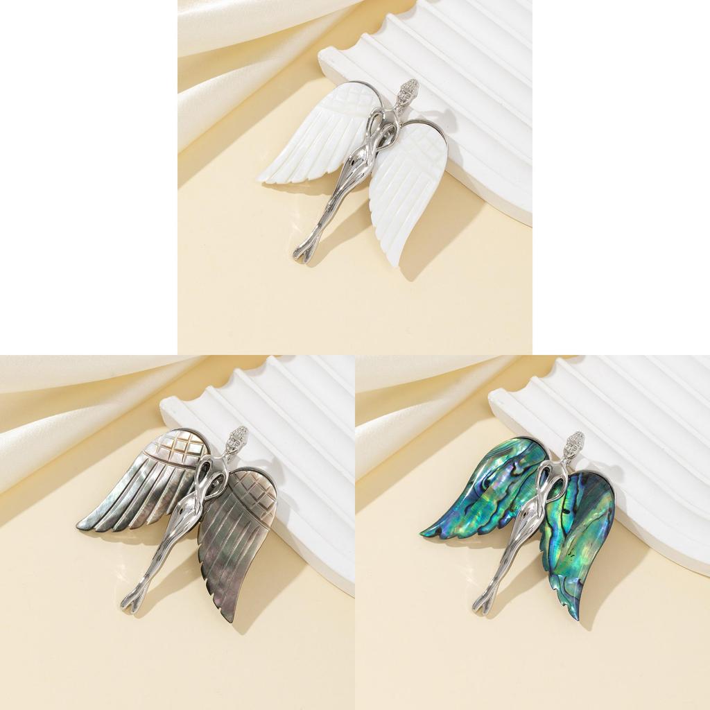 Classic Shell Butterfly Brooch With Embedding Technique For Jewelry And Gift For All